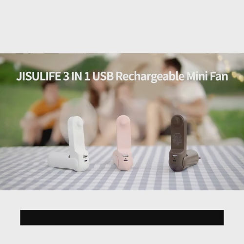 Escape the scorching heat and enjoy a refreshing breeze wherever you are with the JISULIFE Portable Handheld Fan. Designed for convenience, this mini fan comes equipped with a built-in power bank flashlight for added functionality. With its compact size and powerful 4800mAh battery, its perfect for keeping you cool while traveling, camping, or simply lounging at home.