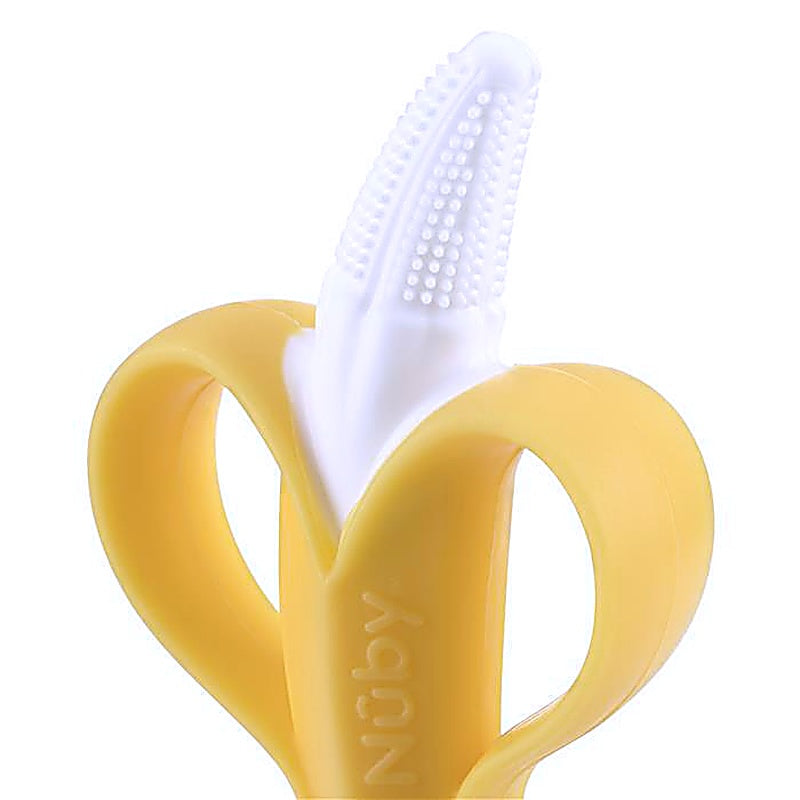 Nuby NanaNubs: Banana Massaging Toothbrush - Soft & Safe Silicone