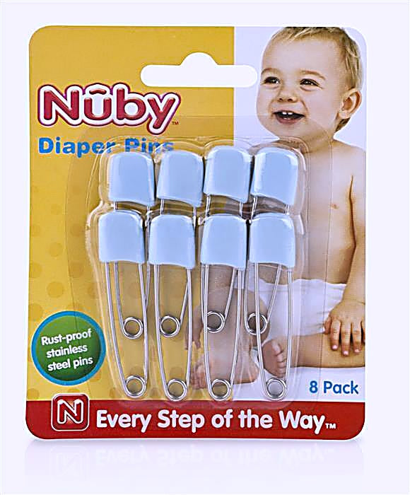 Nuby Diaper Pins 32-Pack: Rust-Proof, Plastic Closure with Safety Locking Head