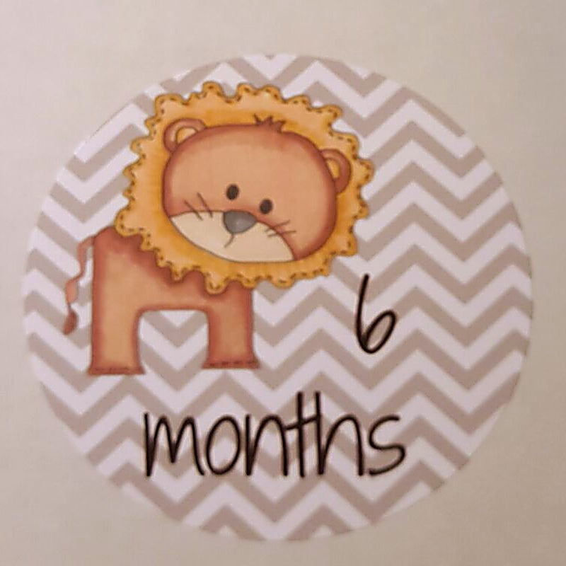 Adorable Baby Milestone Stickers: Track Your Little One's Growth from Month 1 to 12!