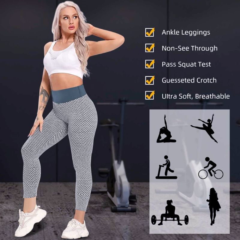 Women's High Waist Tummy Control Yoga Leggings for Workout and Sports