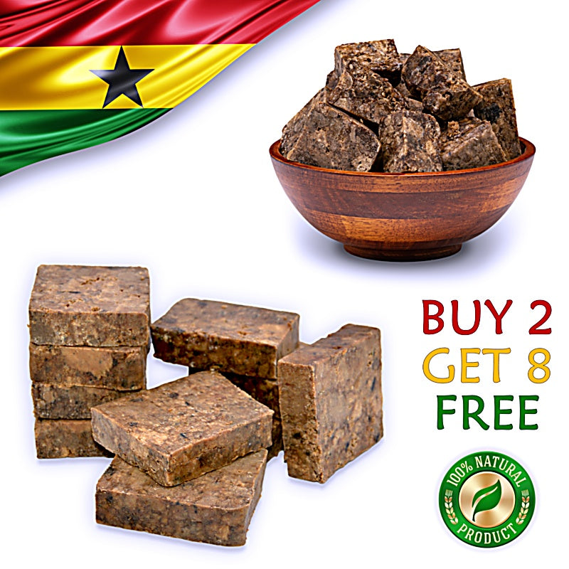 Ghanaian Organic Black Soap: 100% Pure, Raw & Natural - 1 oz Bar